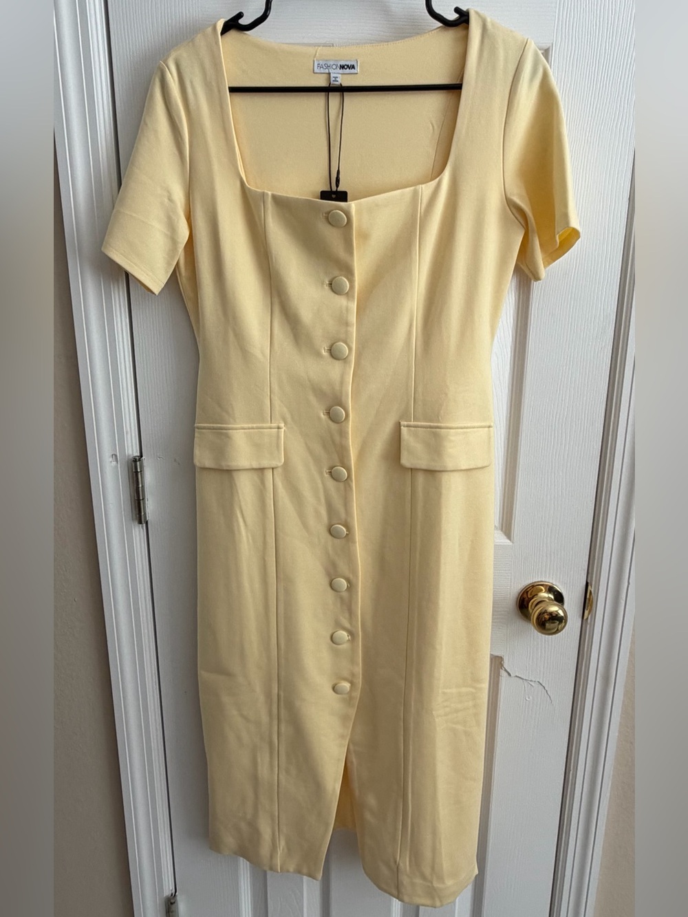 NWT- Fashion Nova The Velina Ponte Midi Dress